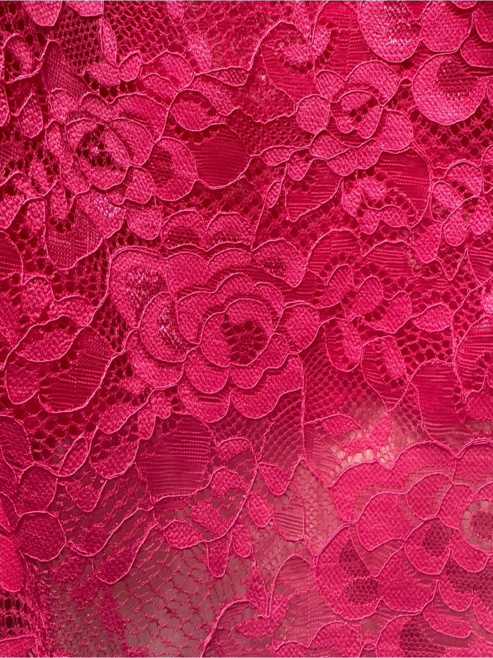 Bright Hot Pink Lace Open-Front Shrug L - Picture 2 of 3
